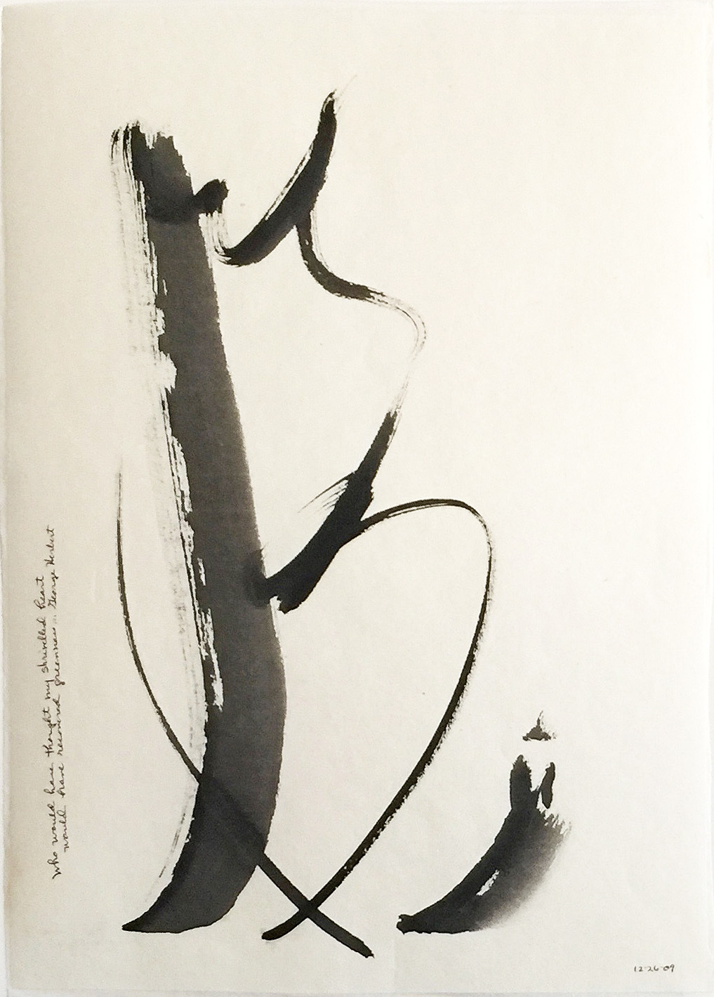 Abstract sumi e as taught in my workshop