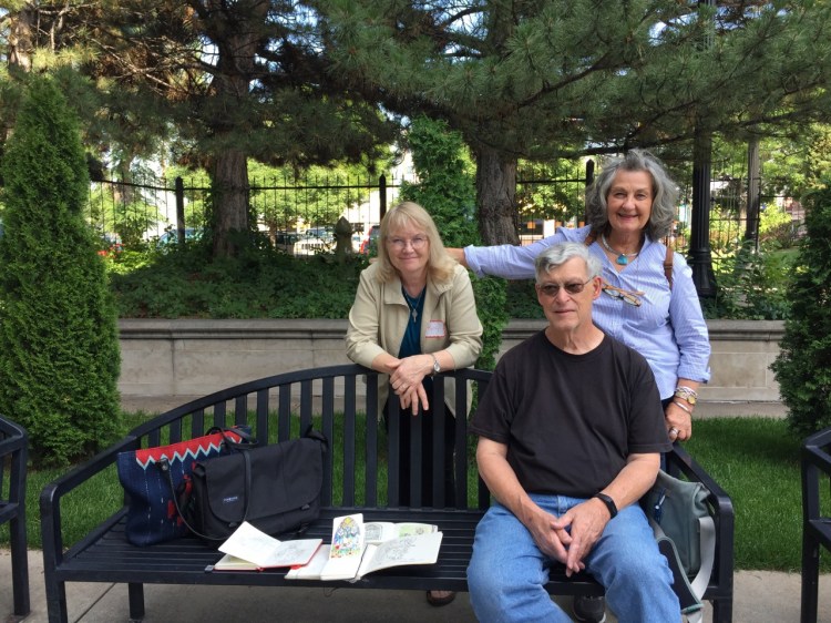 My Denver Urban Sketching group at Cathedral of Immaculate Conception 