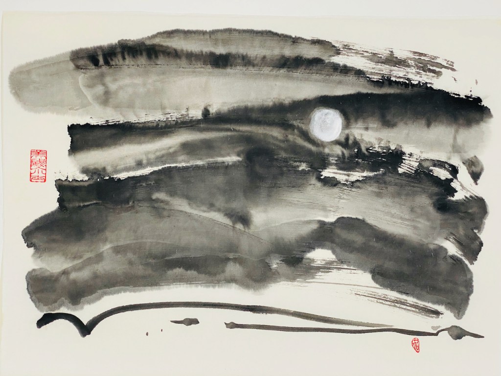 A Pallid Ember – Abstract Sumi&nbsp;e