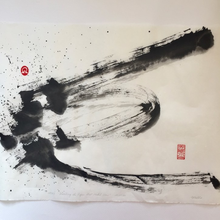 sumi e abstract from a Mary Oliver poem