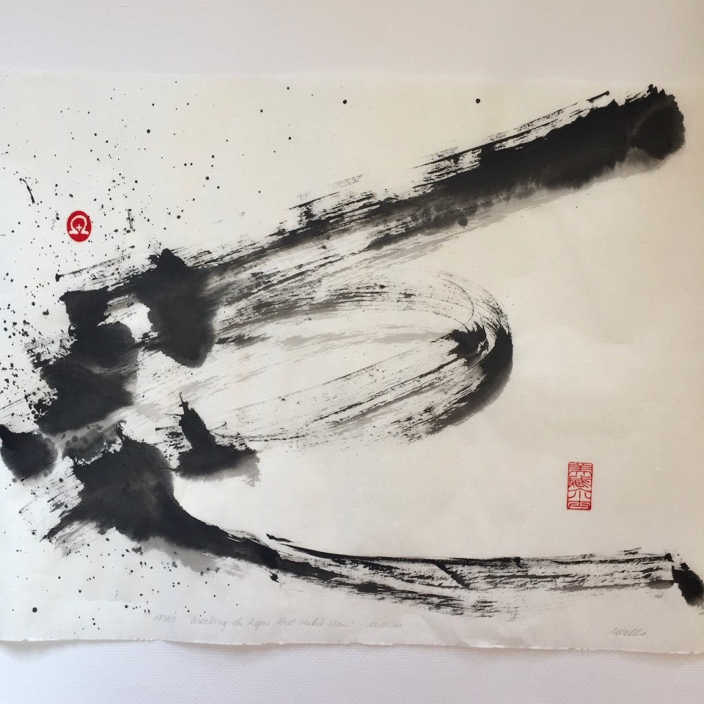 sumi e abstract from a Mary Oliver poem