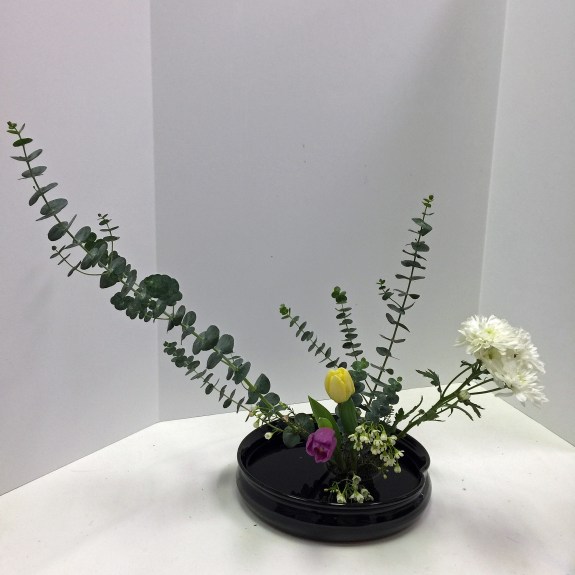 Ikebana, Sogetsu School, Lesson 1, by Marilyn