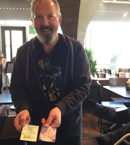 "Jason &amp; his 2 mini sketches"