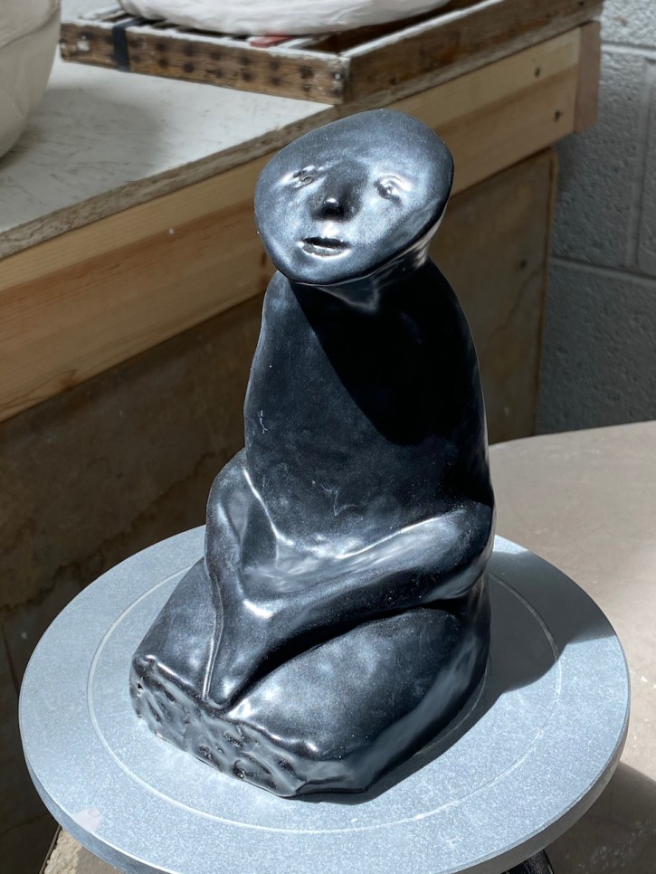 Sumi Clay by Marilyn Wells - Happiness Is