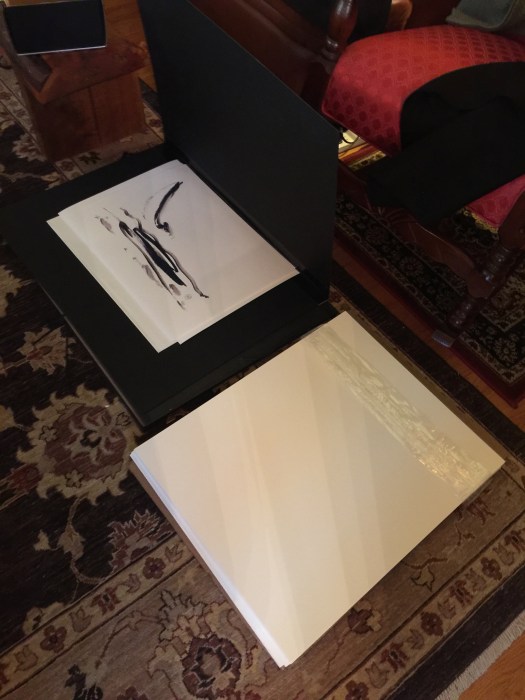 Prints and mats ready for Hinging